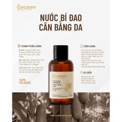Nước Hoa Hồng Cân Bằng Da Chiết Xuất Bí Đao The Cocoon Winter Melon Toner 140ml