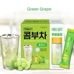 Trà KOMBUCHA Giảm Cân, Đẹp Dáng, Đẹp Da - Hộp 20 Gói (Tặng Bình)