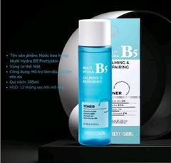 Nước Hoa Hồng PrettySkin B5 Multi Hydrat Cấp Ẩm Phục hồi 205ml