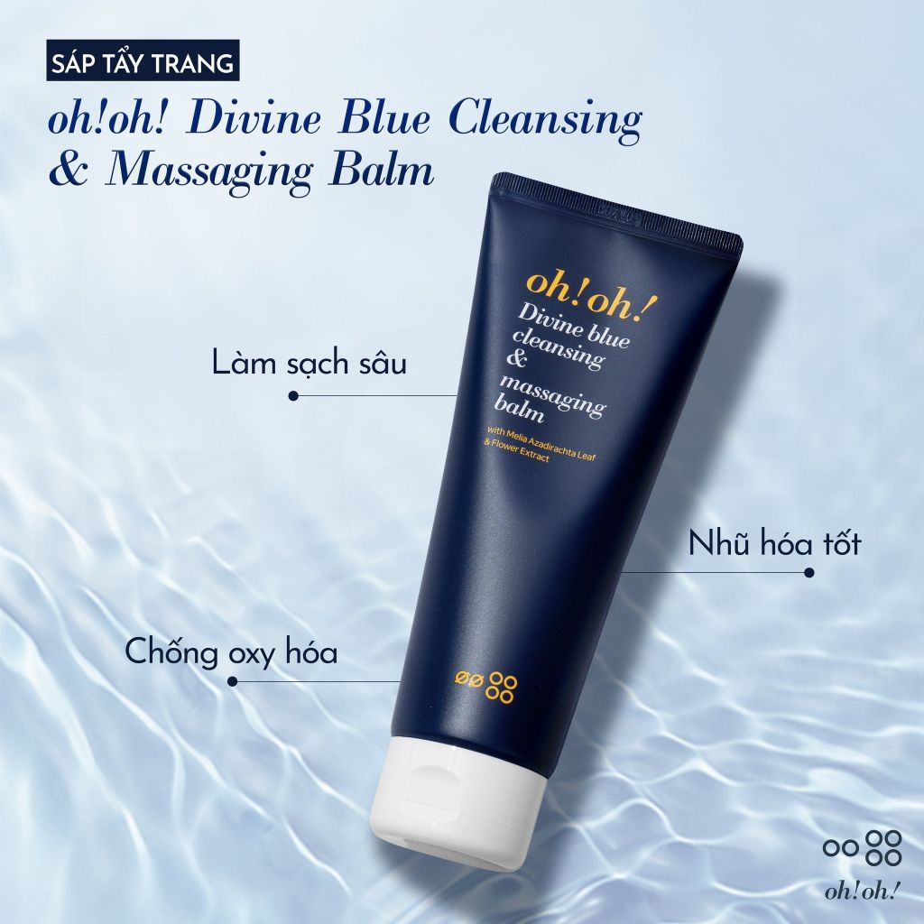 Sáp Tẩy Trang Làm Sạch Sâu, Trẻ Hóa Da Oh!Oh! Divine Blue Cleansing & Massaging Balm 150ml