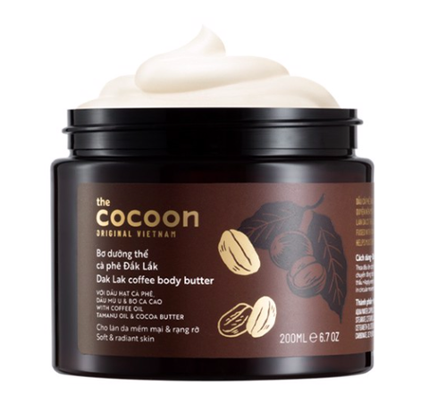 Bơ Dưỡng Thể Chiết Xuất Cà Phê Cấp Ẩm Dưỡng Mịn Da Cocoon Dak Lak Coffee Body Butter 200ml
