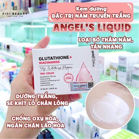 Kem Dưỡng Đặc Trị Nám Truyền Trắng Angel's Liquid Glutathione + Niacinamide 7Day Whitening Program 700 V-Cream 50ml