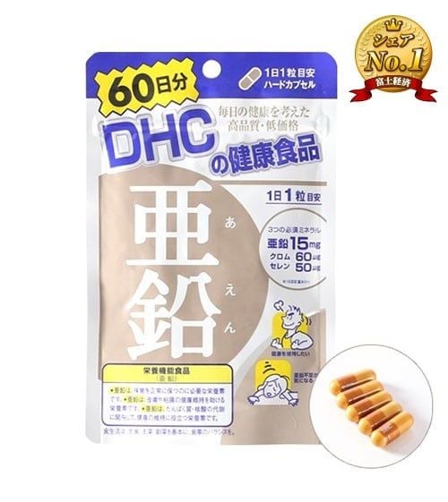 Viên Uống Hỗ Trợ Miễn Dịch, Tăng Cường Sức Đề Kháng, Cải Thiện Da Mụn, Bổ Sung Kẽm DHC Zinc