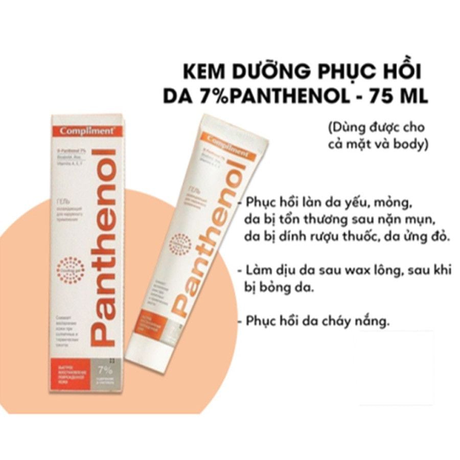 Gel Dưỡng Hỗ Trợ Phục Hồi Da COMPLIMENT Cooling Gel 7% Panthenol (B5) 75ml