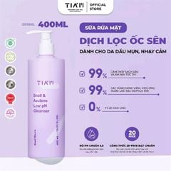 Sữa Rửa Mặt Tia'm Snail & Azulene Low PH Cleanser 200ml