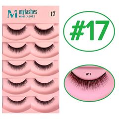 Set 5 Cặp Mi Chồn Cao Cấp Siêu Mềm Nhẹ, Có Thể Tái Sử Dụng Nhiều Lần MINK LASHES - Mẫu 17