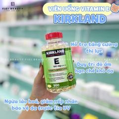 Viên Uống Bổ Sung Vitamin E Kirkland E 180mg - 500 Viên