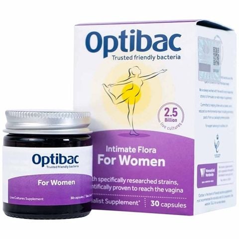 Viên uống Optibac Intimate Flora For Women hỗ trợ bổ sung lợi khuẩn cho nữ giới (30 viên)