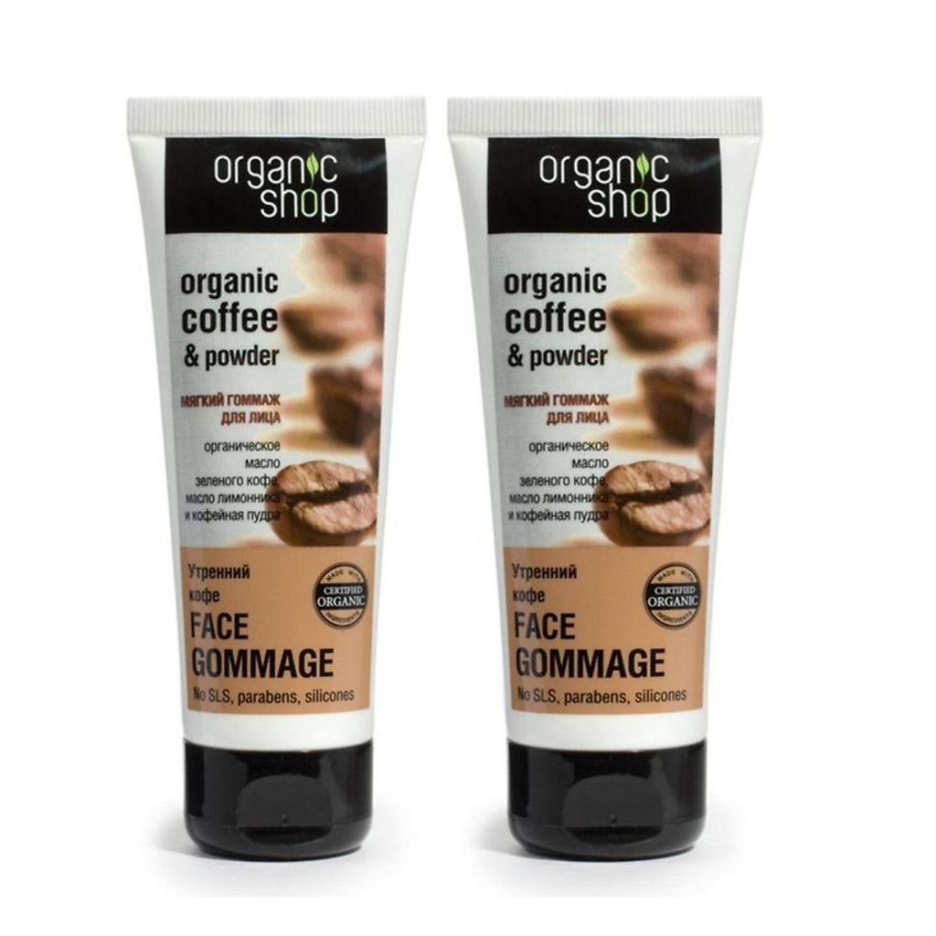 Tẩy Da Chết Cho Mặt Organic Shop Chiết Xuất Cà Phê 75ml