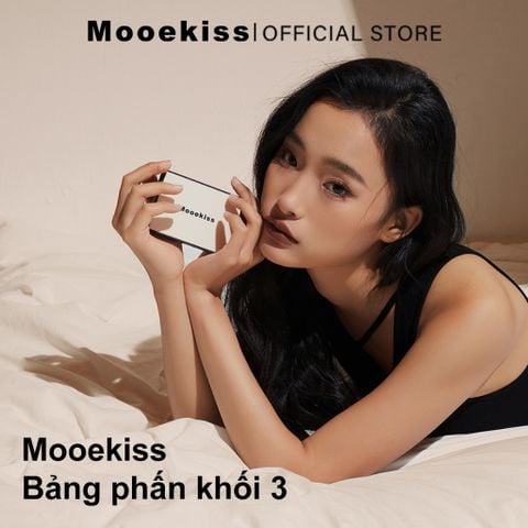 Bảng Khối Mooekiss Phấn Bắt Sáng Bảng Trang điểm Tự Nhiên Lâu Trôi Chống Nước 16.5g