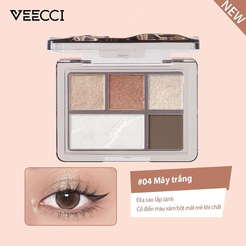 Bảng Phấn Mắt 5 Ô VEECCI Gợn Sóng Nước Veecci Dream Summer Eye Shadow