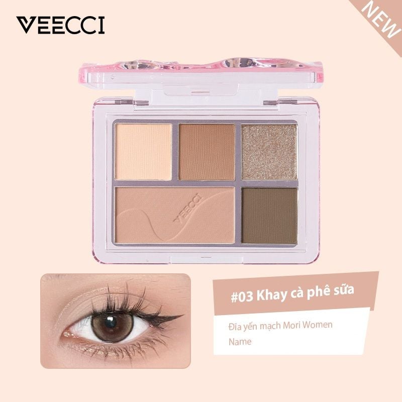 Bảng Phấn Mắt 5 Ô VEECCI Gợn Sóng Nước Veecci Dream Summer Eye Shadow
