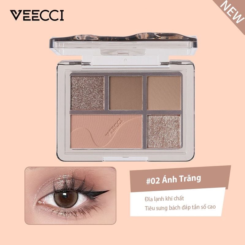 Bảng Phấn Mắt 5 Ô VEECCI Gợn Sóng Nước Veecci Dream Summer Eye Shadow