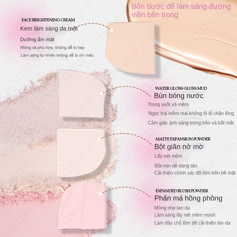 Phấn Bắt Sáng Highlight 3 ô VEECCI 7.5g