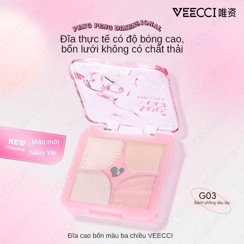Phấn Bắt Sáng Highlight 3 ô VEECCI 7.5g