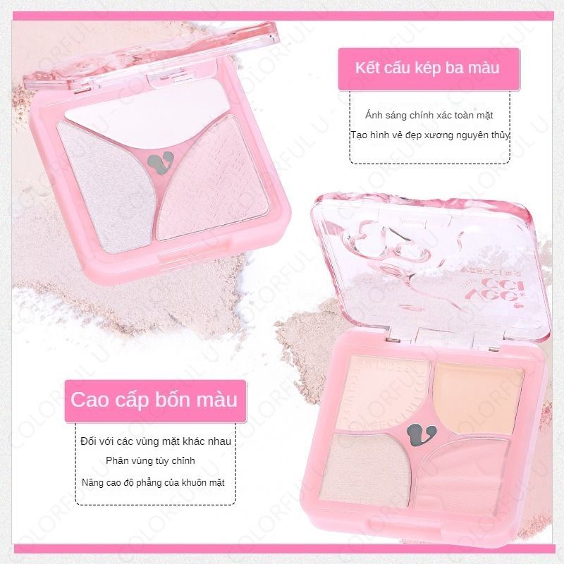 Phấn Bắt Sáng Highlight 3 ô VEECCI 7.5g