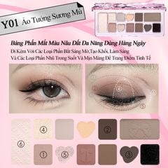 Bảng Phấn Mắt 12 Ô Bảng Phấn Mắt Hồng Nhũ Veecci