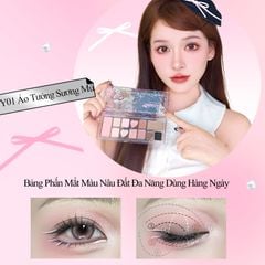 Bảng Phấn Mắt 12 Ô Bảng Phấn Mắt Hồng Nhũ Veecci