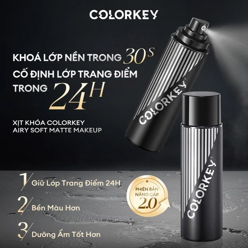 Kem Nền Dạng Lỏng Lâu Trôi, Mỏng Nhẹ Colorkey Matte Flawless Liquid Foundation 30g