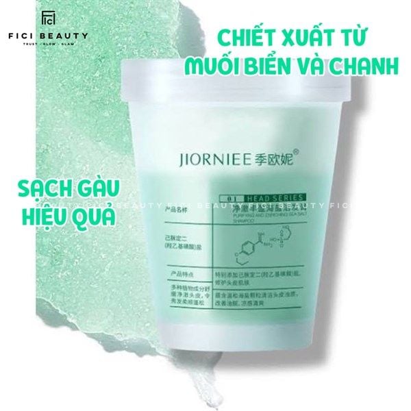 Tẩy Da Chết Da Đầu, Kiểm Soát Dầu Nhờn, Giảm Bết Tóc Jiorniee Purifying & Enriching Sea Salt Shampoo 250g