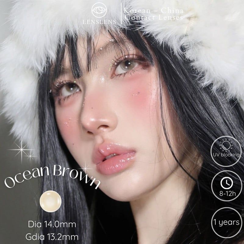 Lens Thời Trang DOUYIN (Cặp) - Ocean Brown