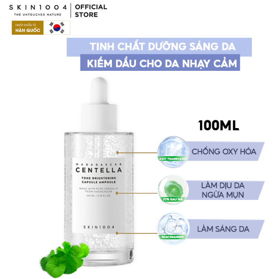 Tinh Chất Dưỡng Trắng Da Chuyên Sâu, An Toàn Cho Da Nhạy Cảm Skin1004 Tone Brightening Capsule Ampoule 100ml