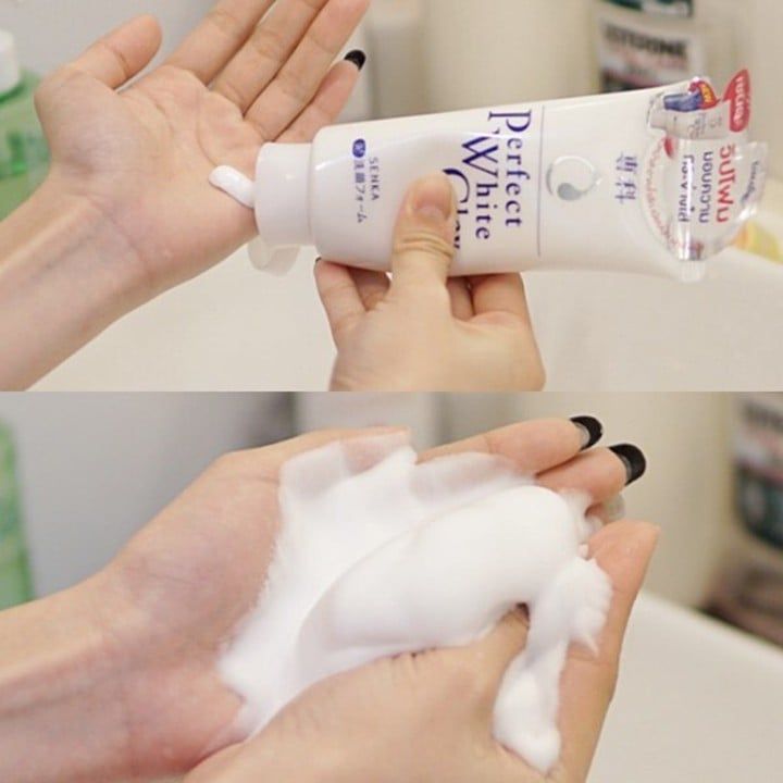 Sữa Rửa Mặt Đều Màu Mướt Mịn Senka Perfect Whip White Clay 120g