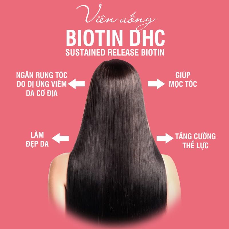 Viên Uống Ngăn Rụng Tóc DHC Sustained Release Biotin 30 viên-30 ngày