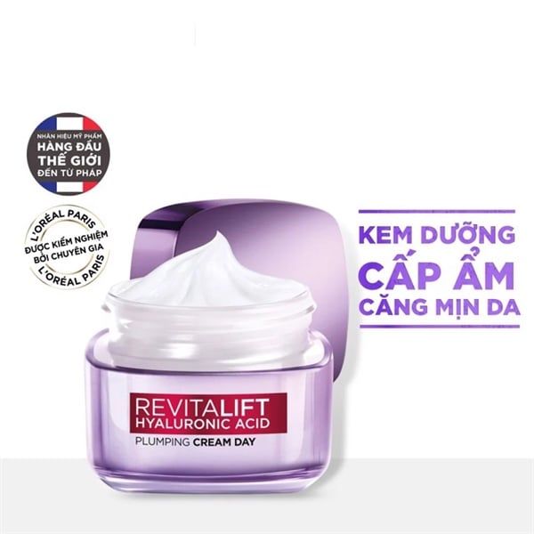 Kem Dưỡng Ban Ngày, Cấp Ẩm, Mịn Da L'oreal Paris Revitalift Hyaluronic Acid