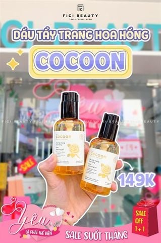 Dầu Tẩy Trang Tinh Dầu Hoa Hồng Chưng Cất The Cocoon Rose Cleansing Oil 140ml