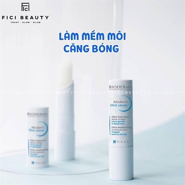 Son Dưỡng Làm Dịu Môi Khô, Nứt Nẻ Bioderma Atoderm Stick Levres 4g
