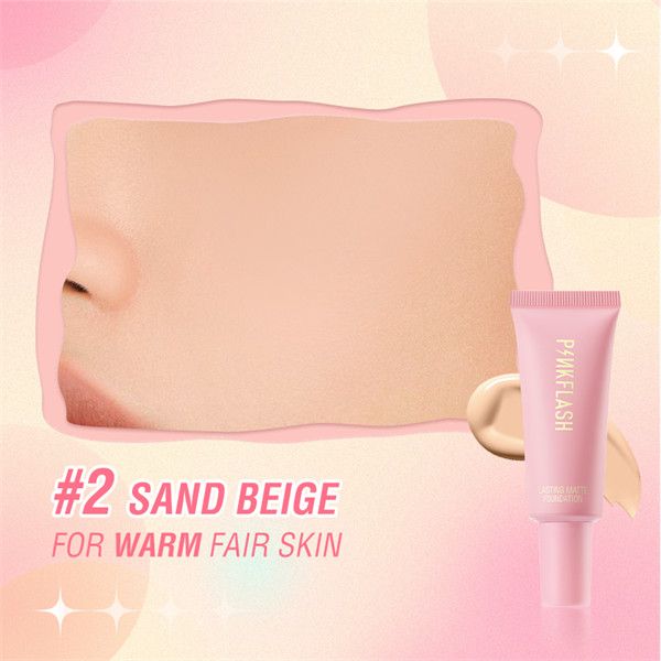 Kem Nền Mỏng Nhẹ, Che Phủ Cao PINKFLASH Lasting Matte Foundation PF-F03 25g