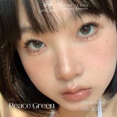 Lens Thời Trang DOUYIN (Cặp) - PEACE GREEN 0-3 độ