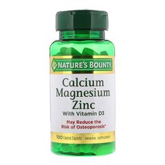Viên Uống Khoáng Chất Hỗ Trợ Xương Khớp Nature's Bounty Calcium Magnesium Zinc with D3 - 100 viên