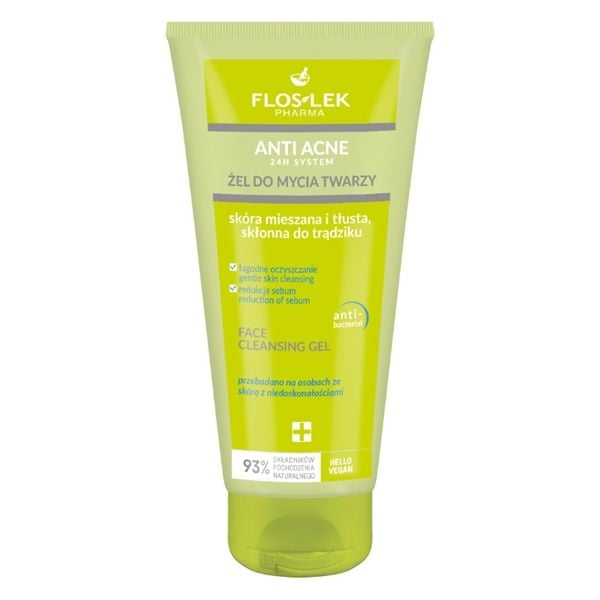Gel Rửa Mặt Ngừa Mụn Floslek Anti Acne Face Cleansing Gel 200ml - Bản Mới