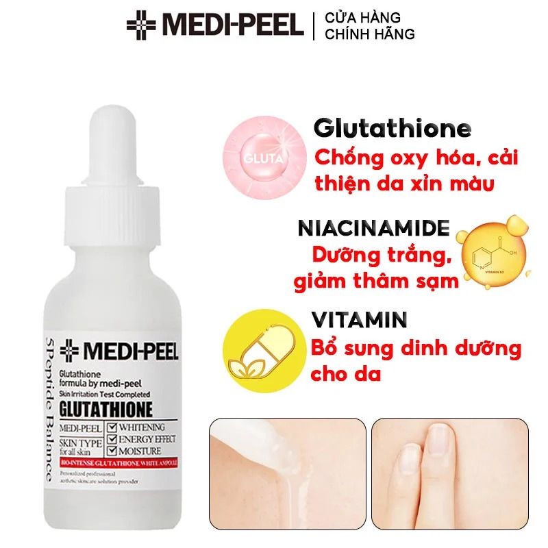 Tinh Chất Dưỡng Trắng, Mờ Thâm Nám Medi-Peel Bio-Intense Glutathione White Ampoule 30ml
