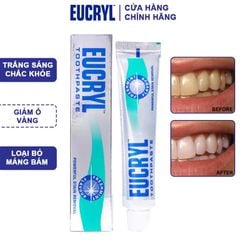 Kem Đánh Trắng Răng Hương Bạc Hà Thơm Mát Eucryl Toothpaste Freshmint 62g