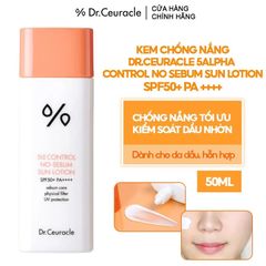 Kem Chống Nắng Kiểm Soát Dầu Dr.Ceuracle 5alpha Control No Sebum Sun Lotion SPF50+ PA ++++ 50ml