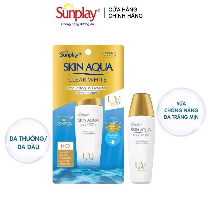 Sữa Chống Nắng Dưỡng Da Trắng Mịn Sunplay Skin Aqua Clear White SPF50+/PA++++