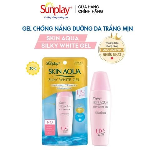 Gel Chống Nắng Dưỡng Trắng Da Sunplay Skin Aqua Silky White Gel SPF50+/PA++++ 30g