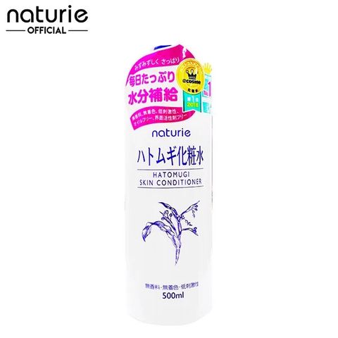 Nước Hoa Hồng Cấp Ẩm Dưỡng Trắng Chiết Xuất Ý Dĩ Naturie Hatomugi Skin Conditioner 500ml