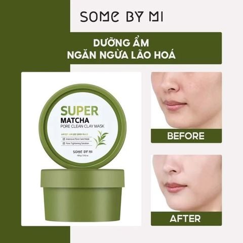 Mặt Nạ Đất Sét Trà Xanh Giúp Làm Sạch, Thu Nhỏ Lỗ Chân Lông Some By Mi Super Matcha Pore Clean Clay Mask 100g