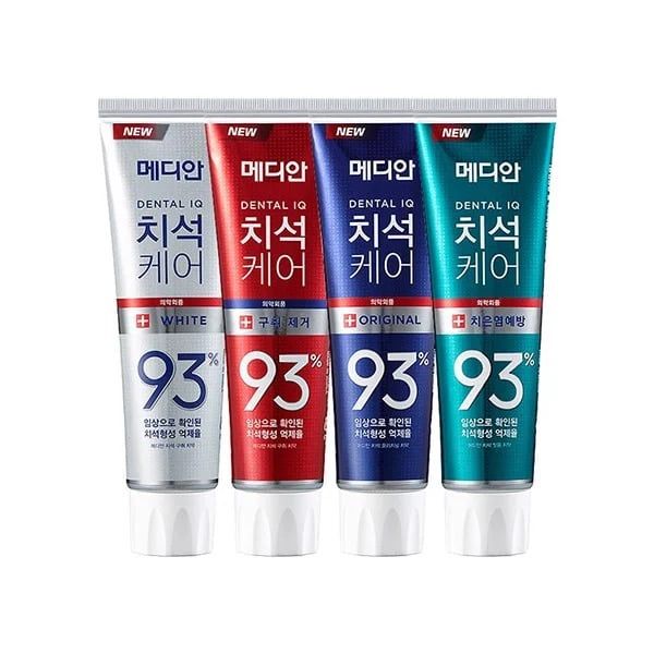 [4 MÀU] Kem Đánh Răng Giúp Trắng Răng, Giảm Ố, Loại Bỏ Mùi Hôi Median Dental IQ 93% Toothpaste 120g