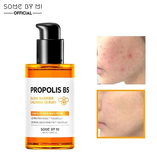 Tinh Chất Dưỡng Ẩm, Làm Dịu Da Mụn Chiết Xuất Mật Ong Some By Mi Propolis B5 Glow Barrier Calming Serum 50ml