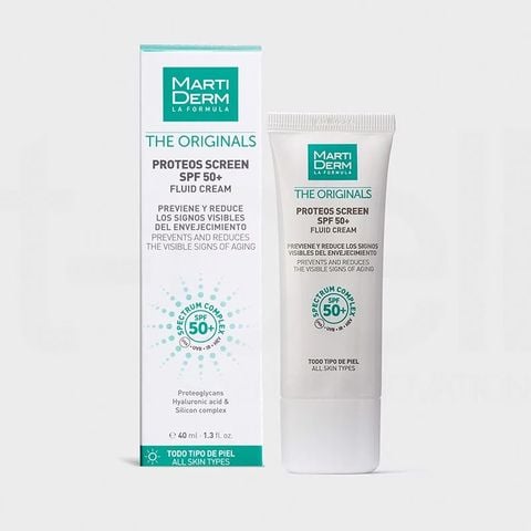 Kem Chống Nắng Phổ Rộng Toàn Diện Ngừa Lão Hóa, Phòng Chống Nám Quay Lại Martiderm The Originals Proteos Screen SPF50+ Fluid Cream 40ml
