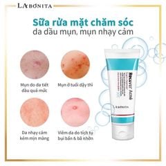 Sữa Rửa Mặt Làm Sạch Sâu, Giảm Sưng Viêm Cho Da Dầu Mụn La Bonita Recover Acne Foam Cleanser 100ml