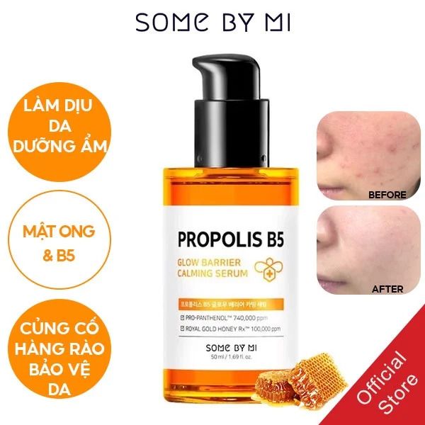 Tinh Chất Dưỡng Ẩm, Làm Dịu Da Mụn Chiết Xuất Mật Ong Some By Mi Propolis B5 Glow Barrier Calming Serum 50ml
