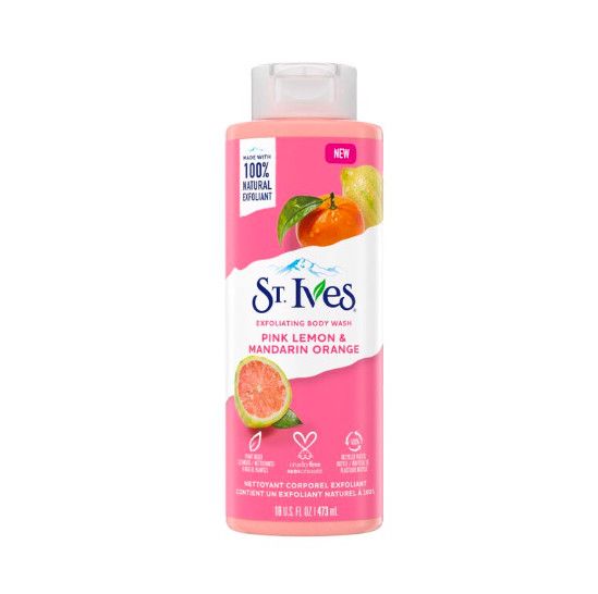 Sữa Tắm Chiết Xuất Cam Chanh Tẩy Tế Bào Chết Dịu Nhẹ St.IVES Radiant Skin Pink Lemon & Mandarin Orange Exfoliating Body Wash