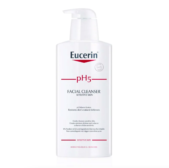 Sữa Rửa Mặt Làm Sạch Sâu Cho Da Nhạy Cảm Eucerin pH5 Facial Cleanser Sensitive Skin 400ml