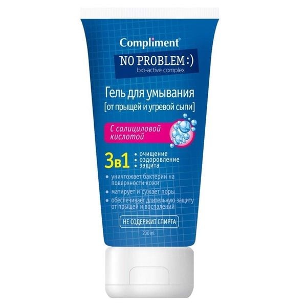 Sữa Rửa Mặt Giảm Viêm, Ngừa Mụn Kiềm Dầu Compliment NO PROBLEM 3-in-1 250ml